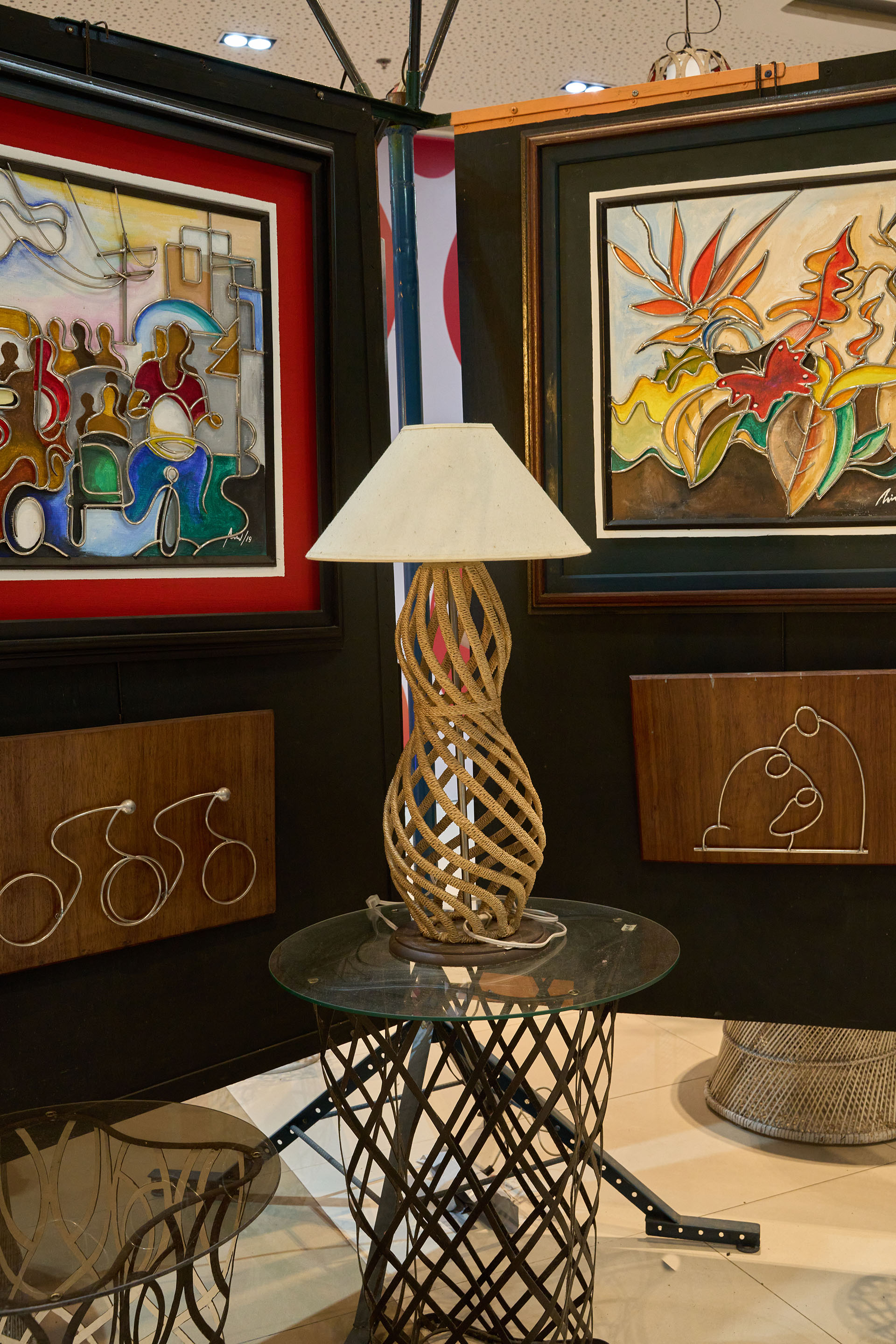 Twist of Elegance Lamp by Aguinaldo Paintings & Metal Crafts