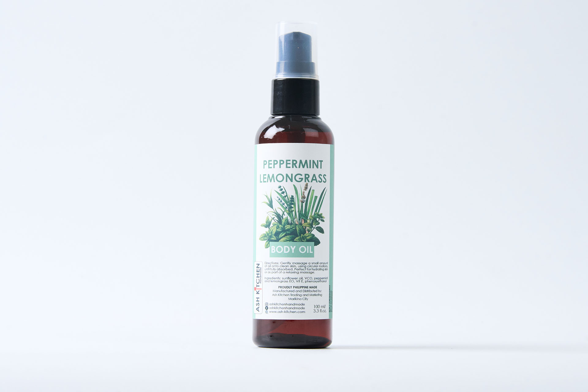 Peppermint Lemongrass Body Oil by Ash Kitchen Trading and Marketing