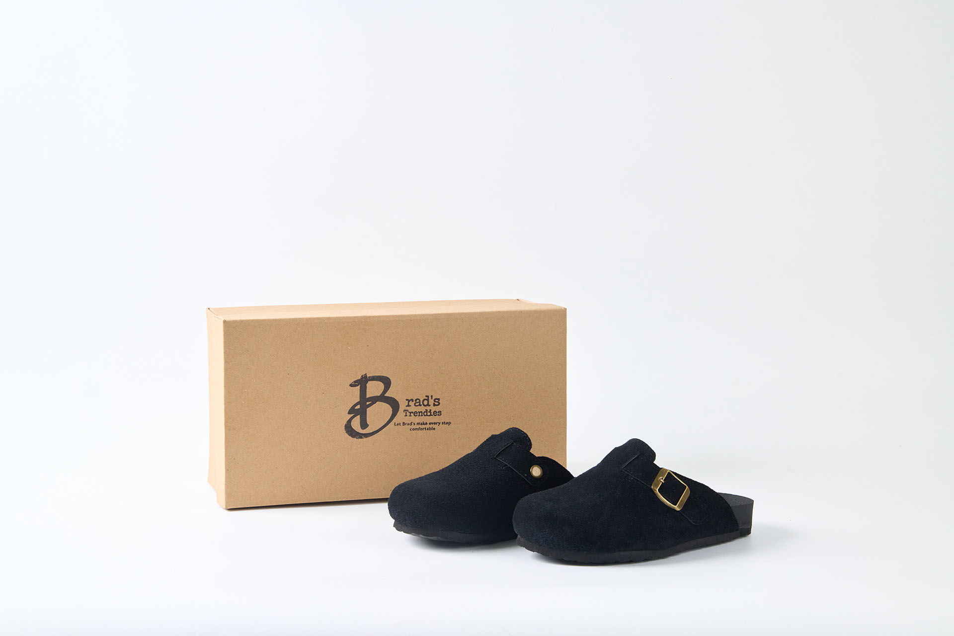 Brad's Minimalist Black Mules by Brad's Trendies